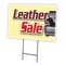 Signmission Leather Sale Yard Sign & Stake outdoor plastic coroplast window, C-1216-DS-Leather Sale C-1216-DS-Leather Sale - alternate 1